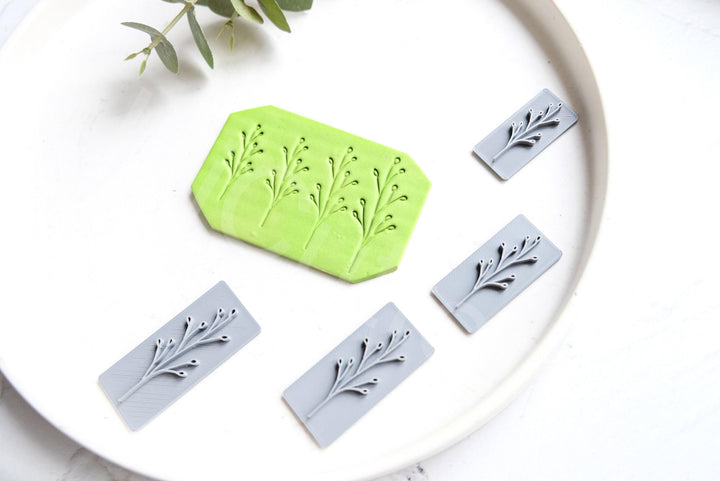Leaf Polymer Clay Stamp: Botanical Embossing Tool, Earring Making