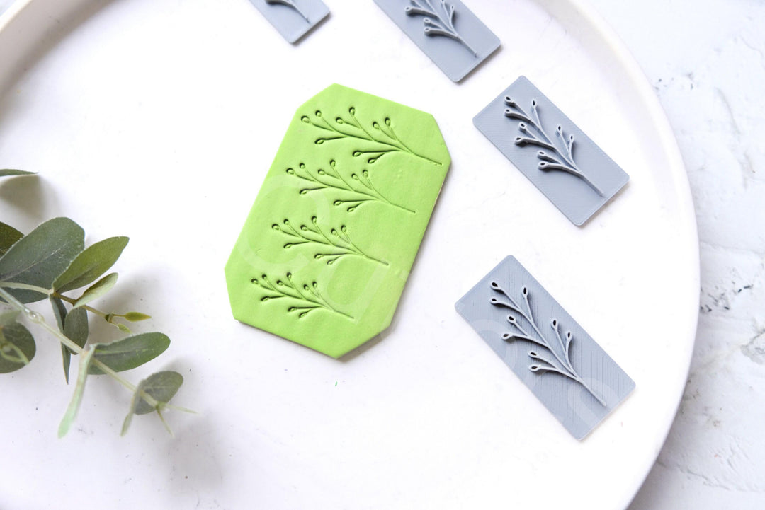 Leaf Polymer Clay Stamp: Botanical Embossing Tool, Earring Making