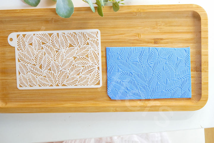 Leaf Texture Stencil for Polymer Clay: Earring Making