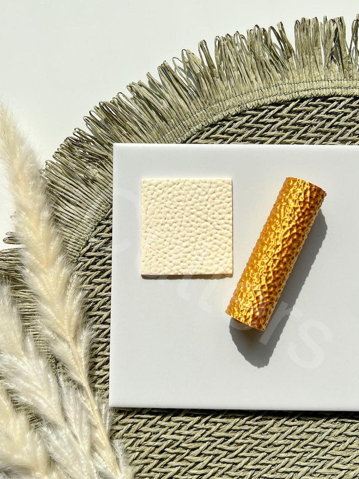 Leather Fabric Pattern Clay Roller: Leather Texture Embossing Tool, Seamless Pattern, Earring making tool