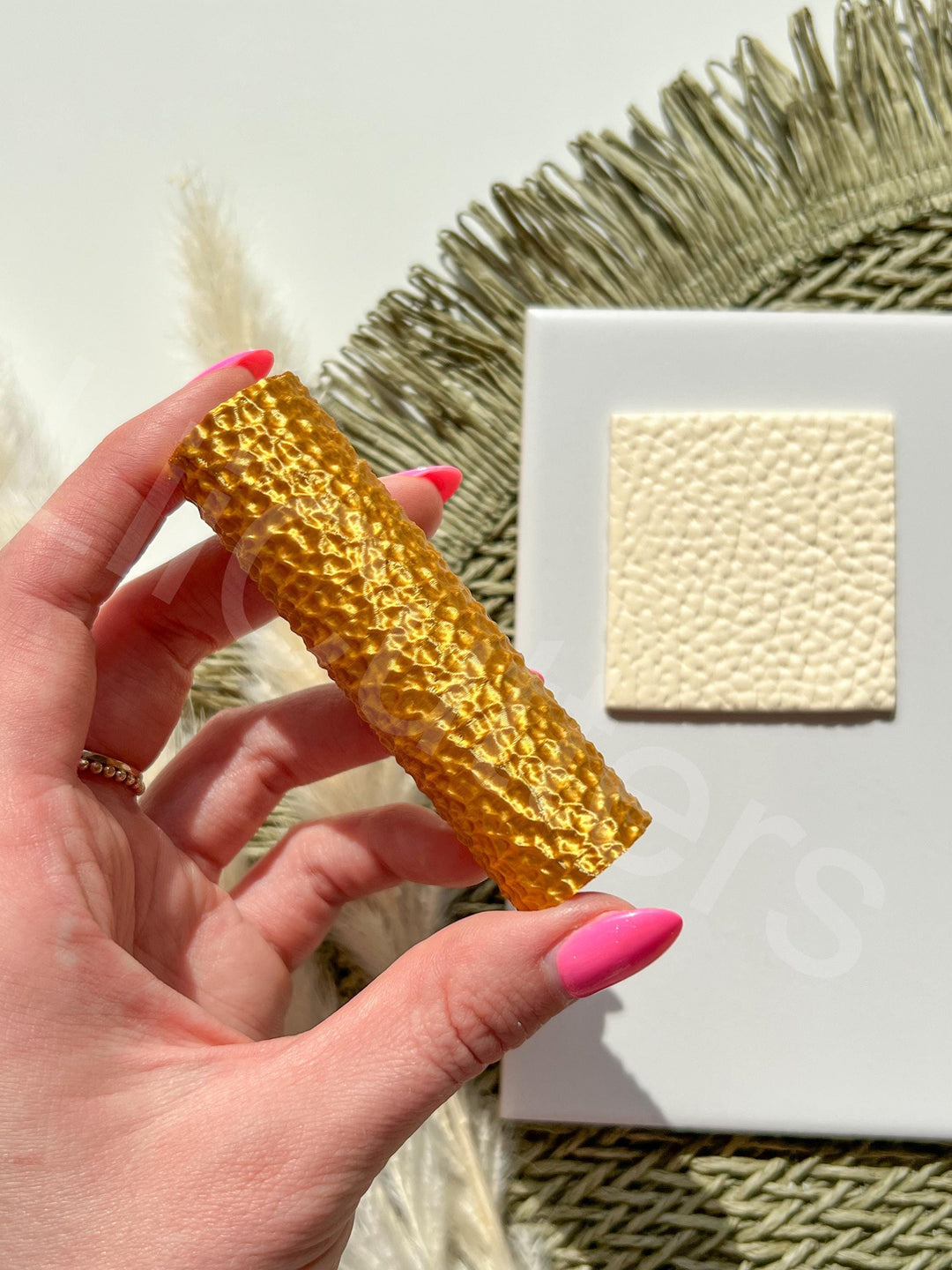 Leather Fabric Pattern Clay Roller: Leather Texture Embossing Tool, Seamless Pattern, Earring making tool