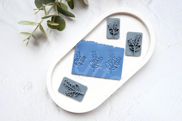 Floral Clay Stamp Set: Texture Impression Tool, Earring Making