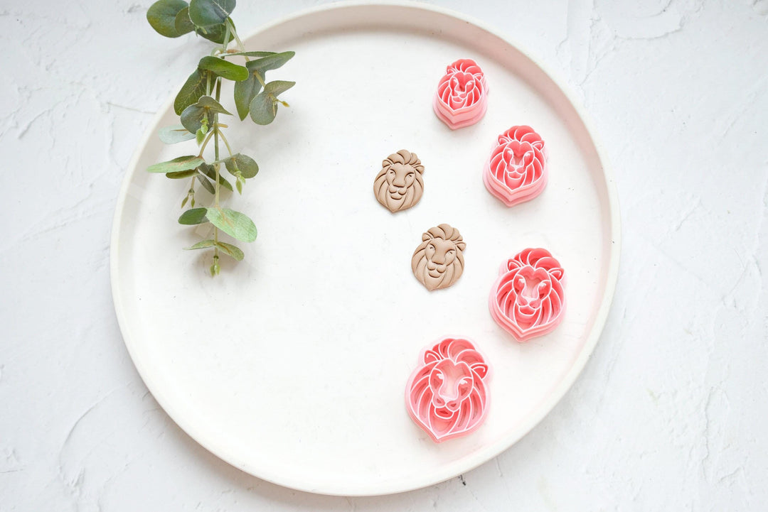 Lion Polymer Clay Cutter: Safari Animal Earring, Cookie Cutter
