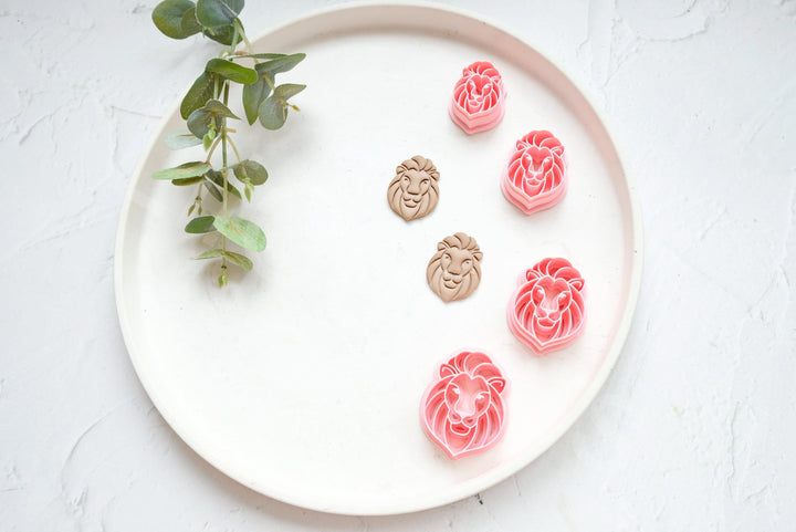 Lion Polymer Clay Cutter: Safari Animal Earring, Cookie Cutter