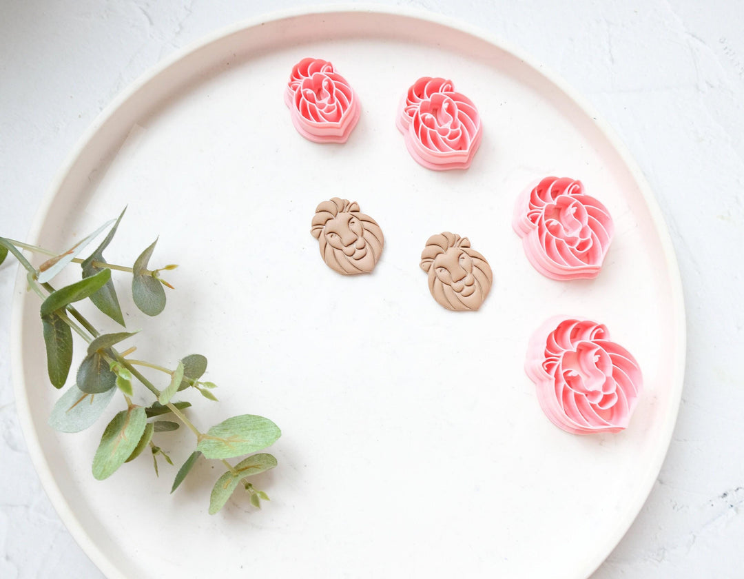 Lion Polymer Clay Cutter: Safari Animal Earring, Cookie Cutter