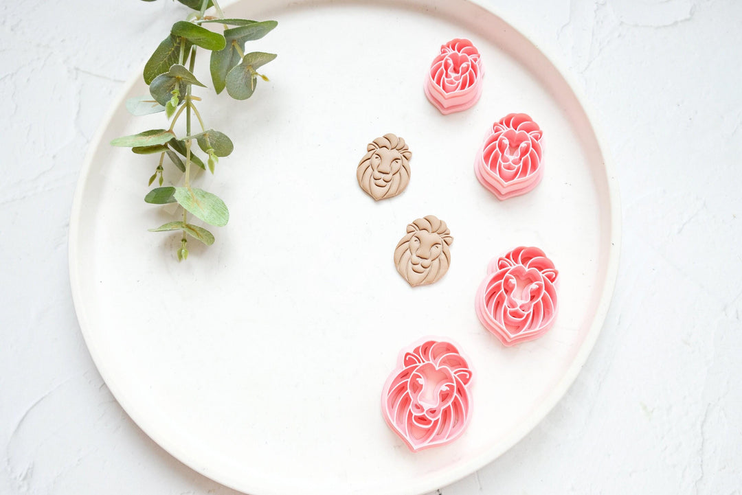 Lion Polymer Clay Cutter: Safari Animal Earring, Cookie Cutter