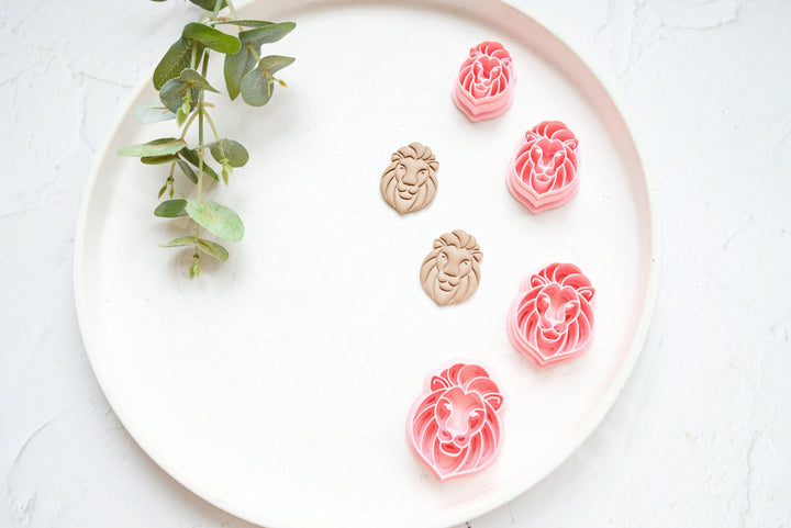 Lion Polymer Clay Cutter: Safari Animal Earring, Cookie Cutter
