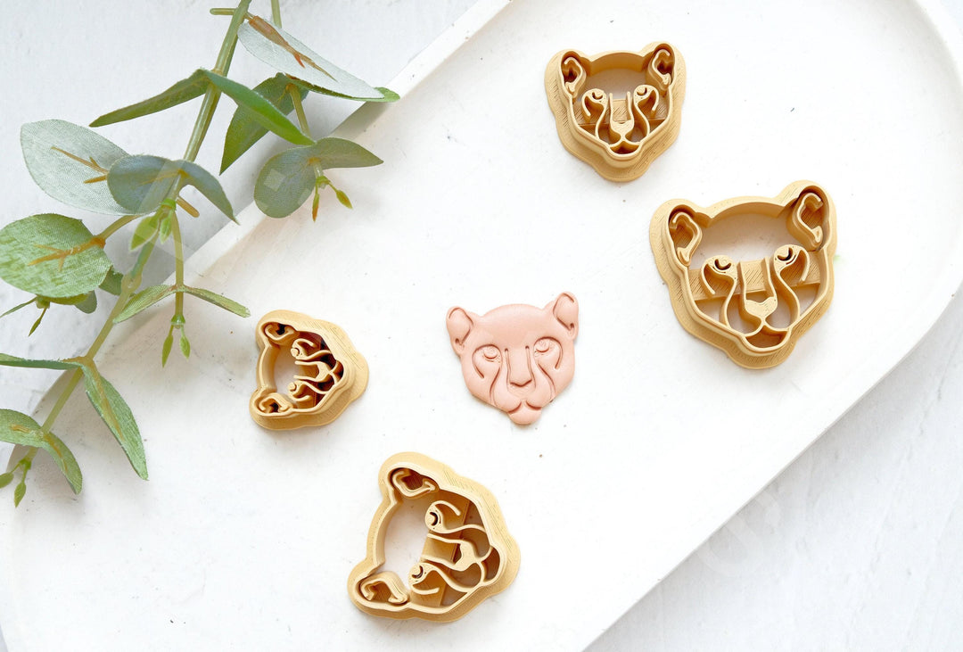 Lion Polymer Clay Cutter: Safari Animal Cookie Cutter