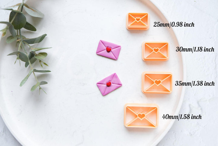 Love Envelope Clay Cutter: Valentine Polymer Clay Tool