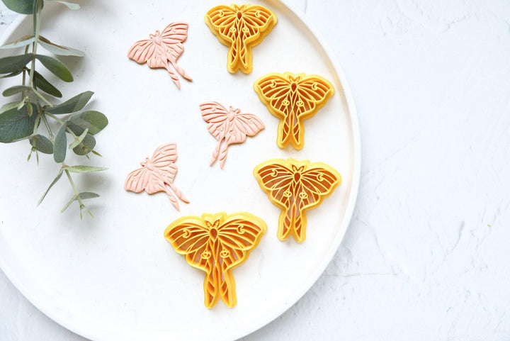 Luna Moth Polymer Clay Cutter: Embossed Butterfly Earring Tool