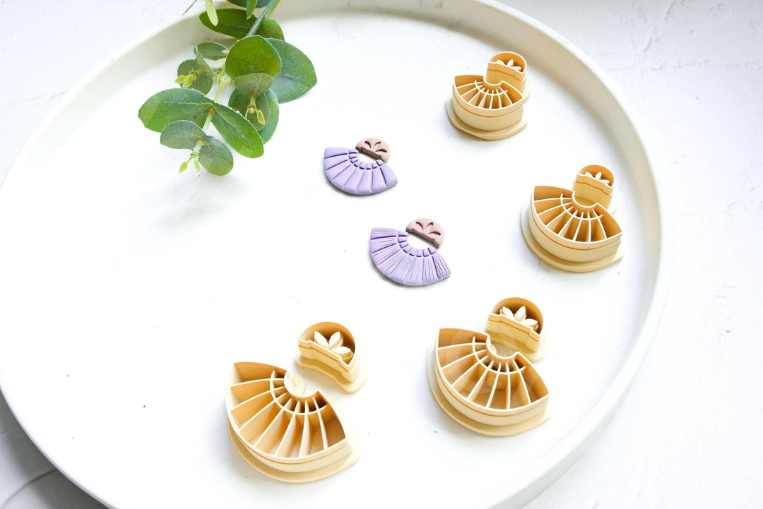 Macrame Polymer Clay Cutter Set: Floral Earring & Hair Clip Cutters