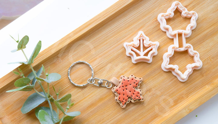 Maple Leaf Clay Cutter Set: 3D Printed Polymer Clay Cutters (35-45mm)