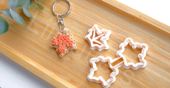 Maple Leaf Clay Cutter Set: 3D Printed Polymer Clay Cutters (35-45mm)