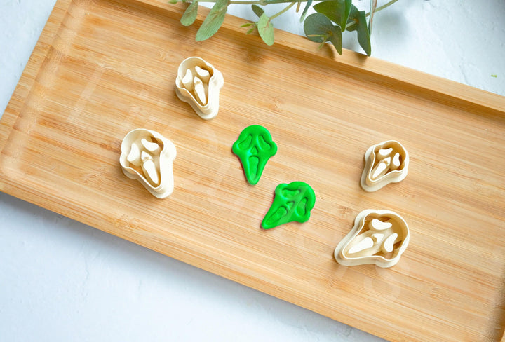 Halloween Mask Polymer Clay Cutter Set: Spooky Earring Cutters