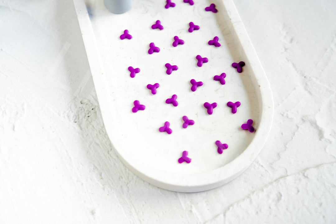 Micro 3 Petal Flower Clay Cutter: Earring Making (8mm)