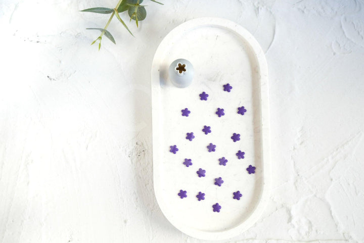 Micro 5 Petal Flower Clay Cutter Set: Earring Making Tools