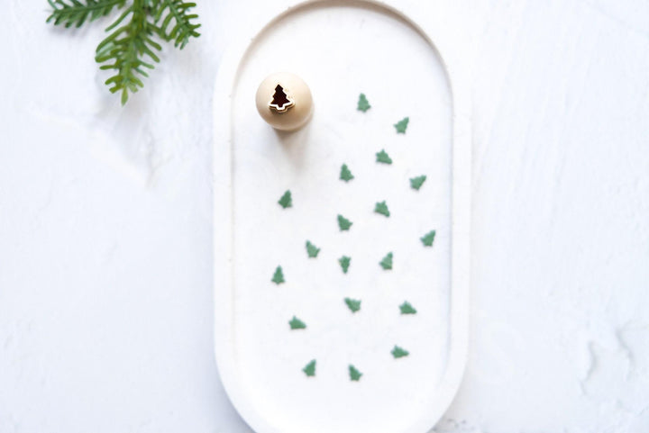 Micro Christmas Tree Polymer Clay Cutter | Mini Earring Making Tool | DIY Jewelry Supplies