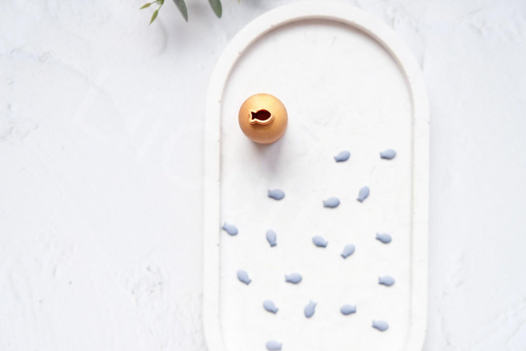 Micro Fish Polymer Clay Cutter: 8mm Earring Making Tool