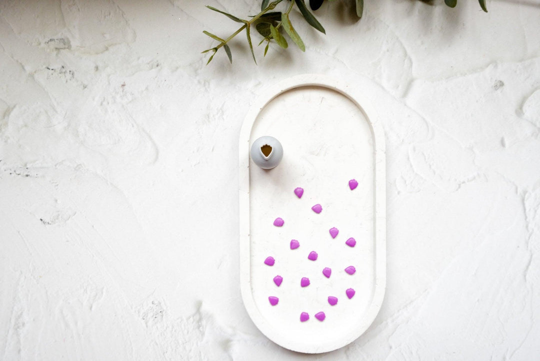 Micro Flower Petal Clay Cutter Set: 3D Printed Polymer Clay Tool