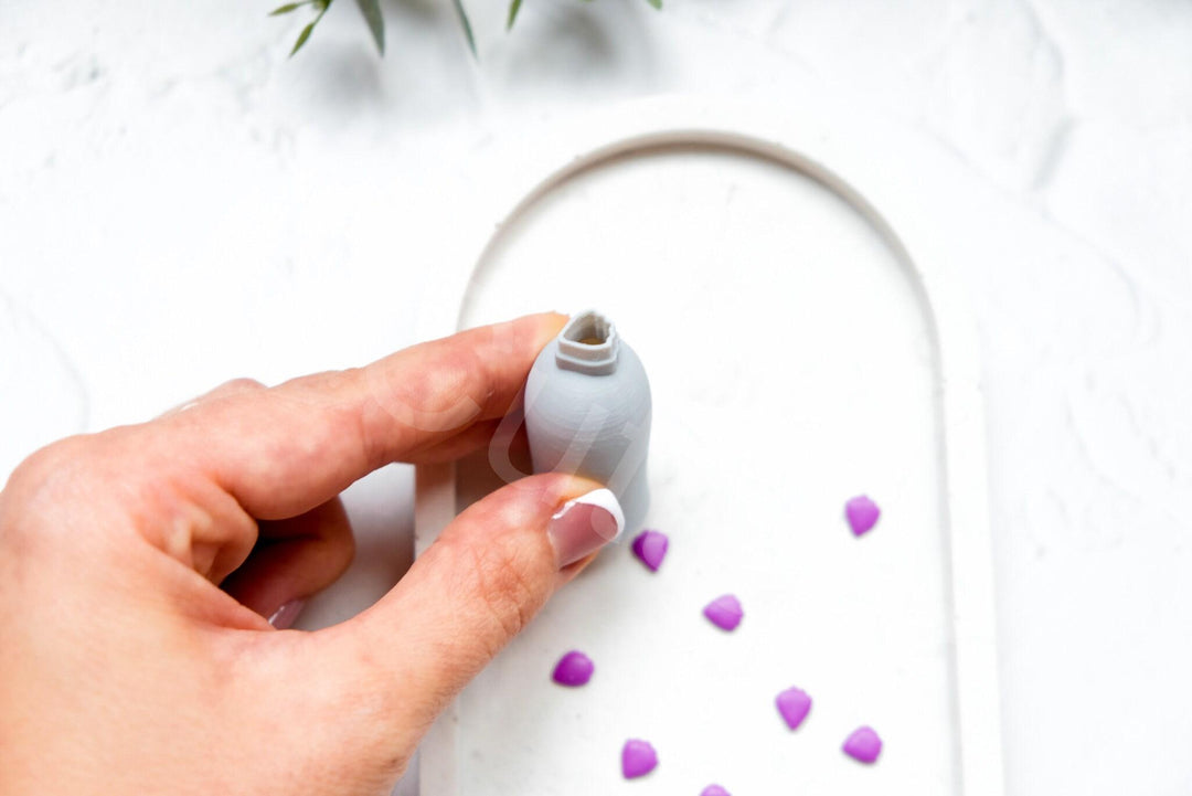 Micro Flower Petal Clay Cutter Set: 3D Printed Polymer Clay Tool