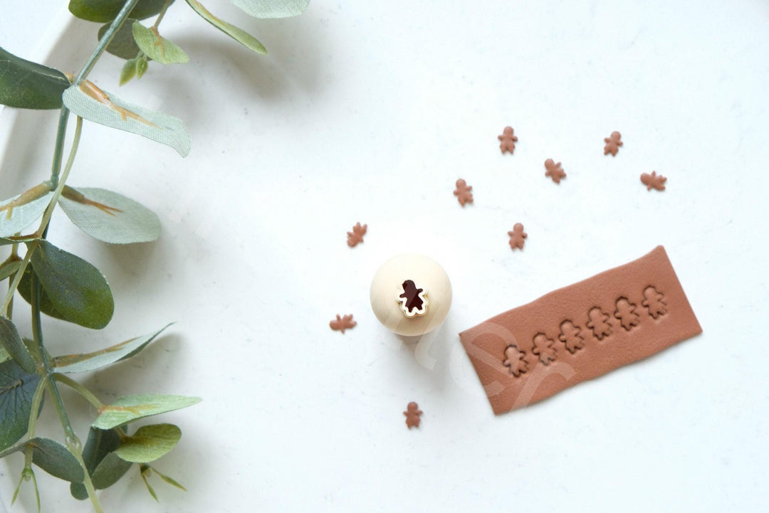 Micro Ginger Girl Clay Cutter: 8mm Mini Christmas Earring Tool
