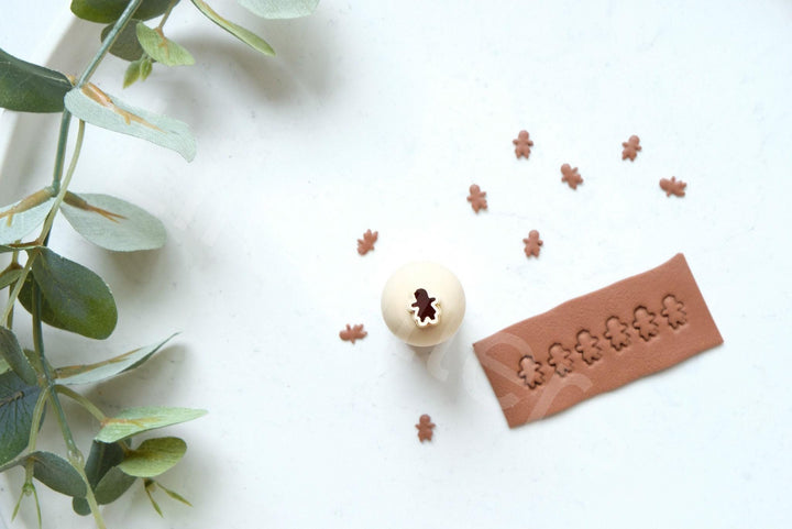 Micro Ginger Girl Clay Cutter: 8mm Mini Christmas Earring Tool