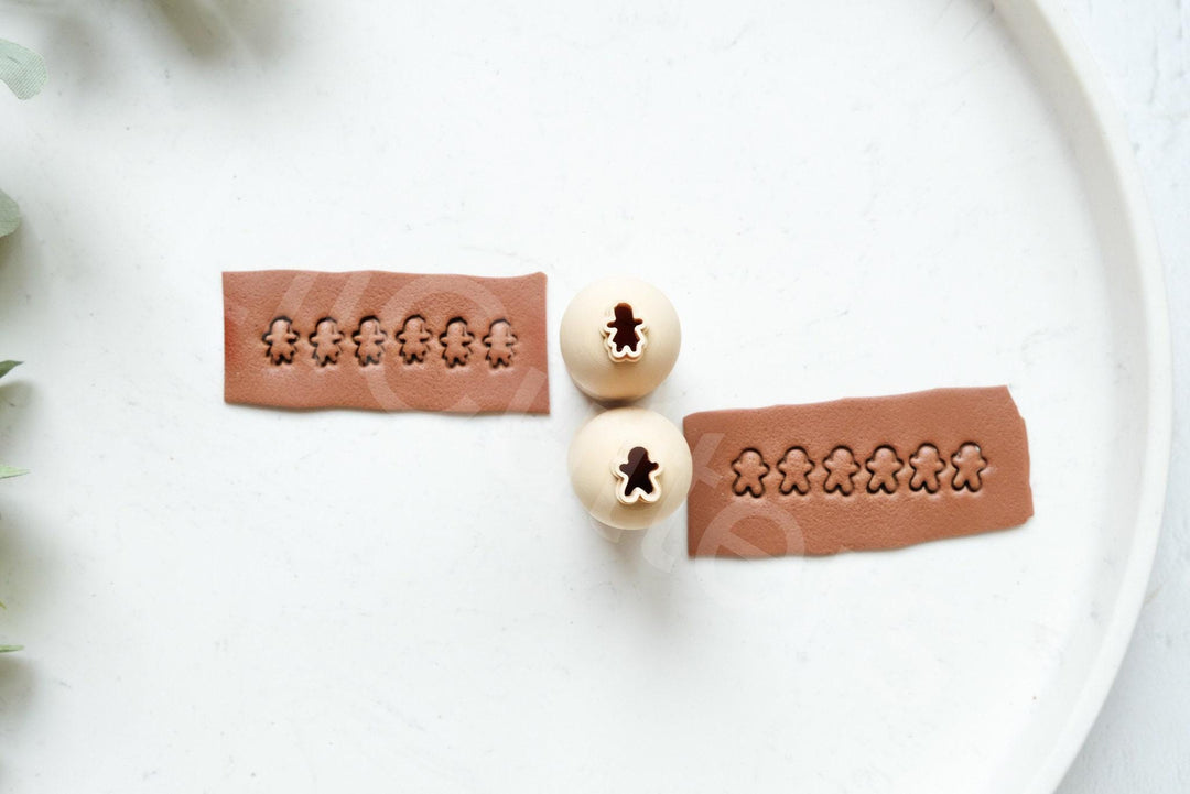 Micro Ginger Girl Clay Cutter: 8mm Mini Christmas Earring Tool