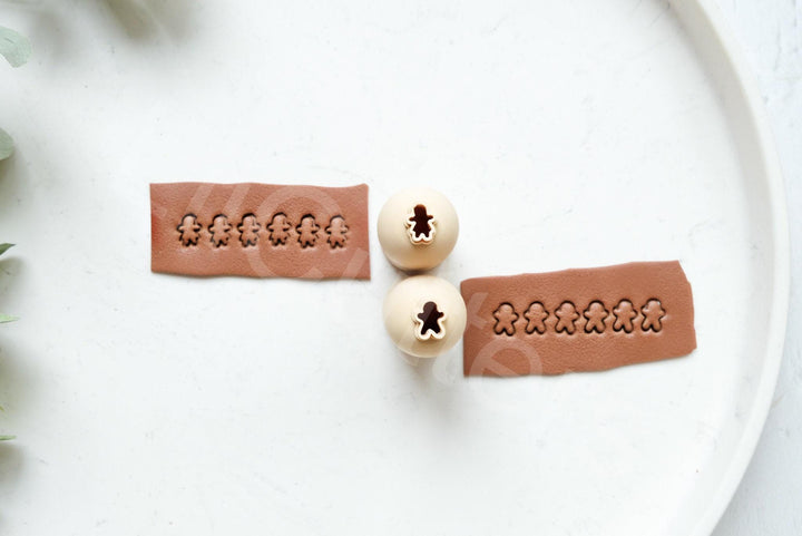 Micro Ginger Girl Clay Cutter: 8mm Mini Christmas Earring Tool
