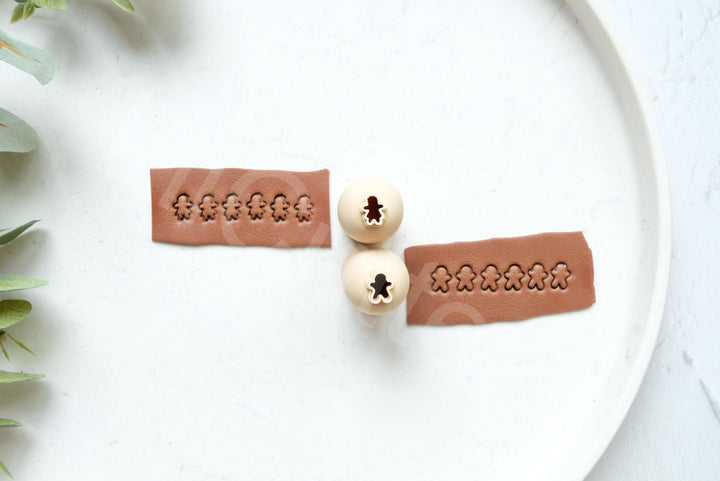 Micro Ginger Girl Clay Cutter: 8mm Mini Christmas Earring Tool