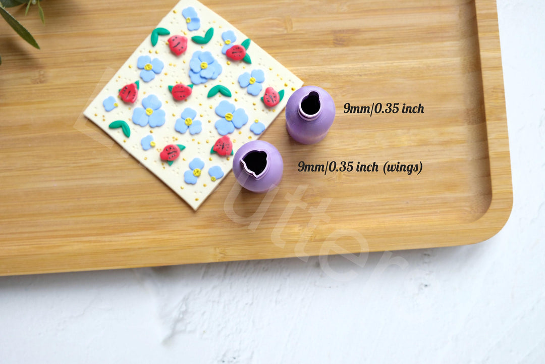 Micro Ladybug Polymer Clay Cutter Set: Earring Making Tools