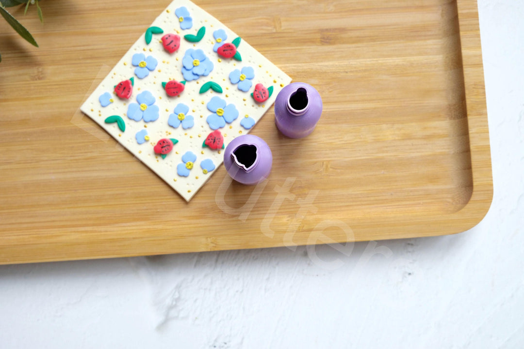Micro Ladybug Polymer Clay Cutter Set: Earring Making Tools