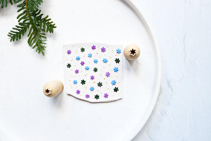 Micro Snowflake Polymer Clay Cutter Set: Earring Making Tool