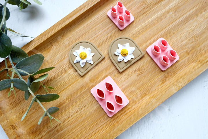Mini Daisy Polymer Clay Cutters: Flower Earrings, Cookie Fondant (8mm-12mm)