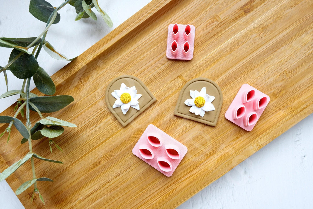 Mini Daisy Polymer Clay Cutters: Flower Earrings, Cookie Fondant (8mm-12mm)
