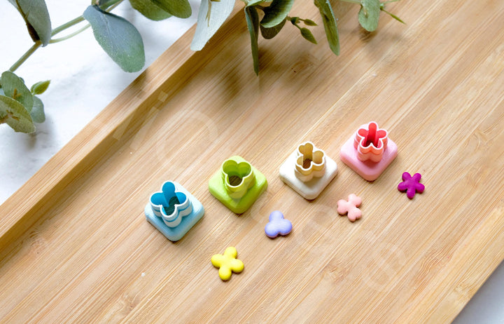Mini Flower Cutter Set (4pc): Polymer Clay Earring Tools