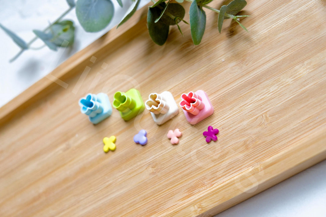 Mini Flower Cutter Set (4pc): Polymer Clay Earring Tools