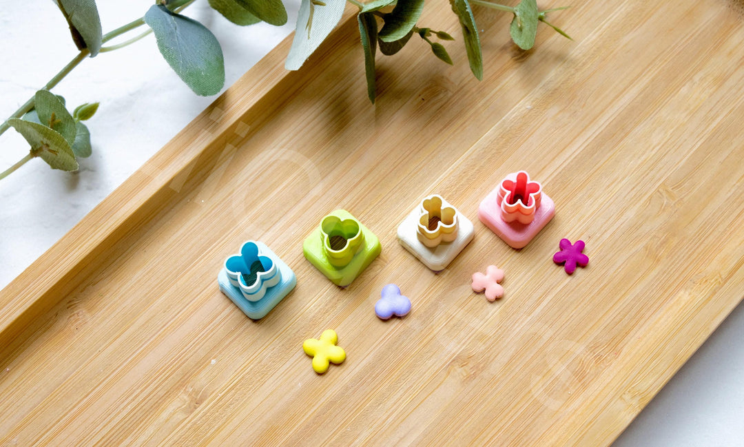 Mini Flower Cutter Set (4pc): Polymer Clay Earring Tools