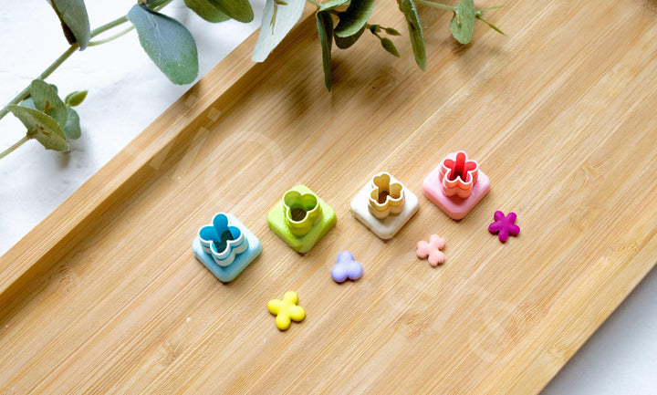 Mini Flower Cutter Set (4pc): Polymer Clay Earring Tools
