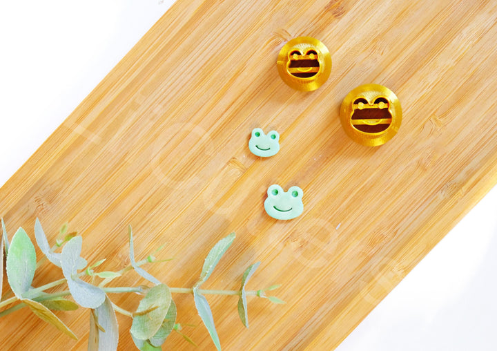 Mini Frog Polymer Clay Cutter – Tiny Frog Clay Cutter for Earring Studs, Mini Clay Tool for Jewelry Making, 3D Printed