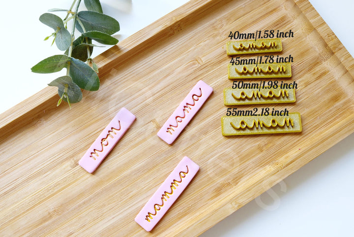 Mom Mama Polymer Clay Stamp and Cutter Set: Earring Making Tool