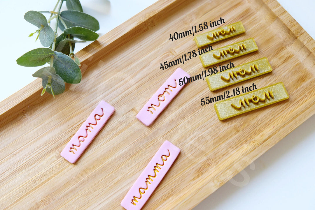 Mom Mama Polymer Clay Stamp and Cutter Set: Earring Making Tool