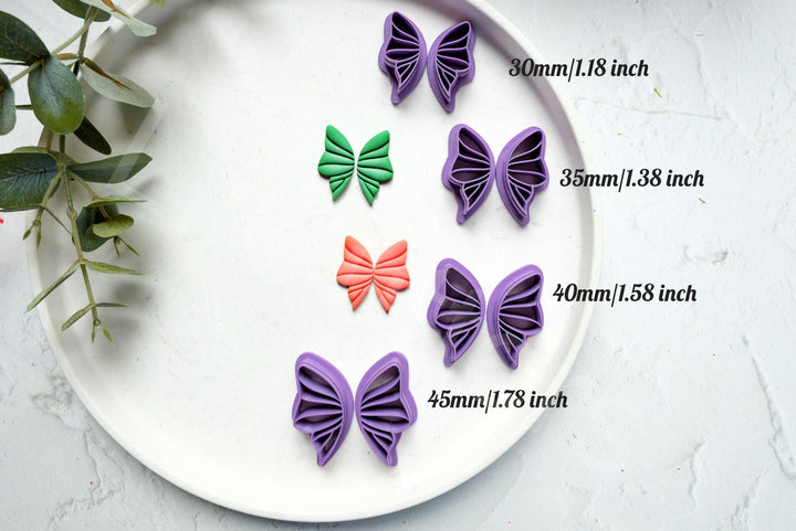 Butterfly Clay Cutter: Monarch, Luna, Embossed Polymer Clay Earring Cutters