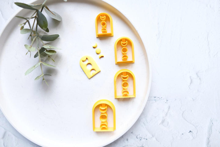 Moon Phase Arch Polymer Clay Cutter Set: 3D Printed Clay Texture Tool