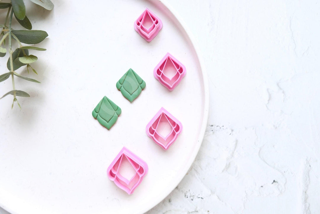 Moroccan Drop Polymer Clay Cutter Set: Boho Earring Cutters