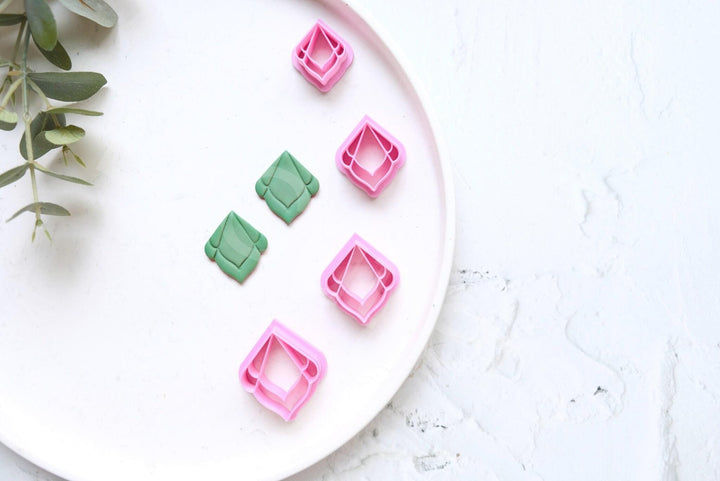 Moroccan Drop Polymer Clay Cutter Set: Boho Earring Cutters