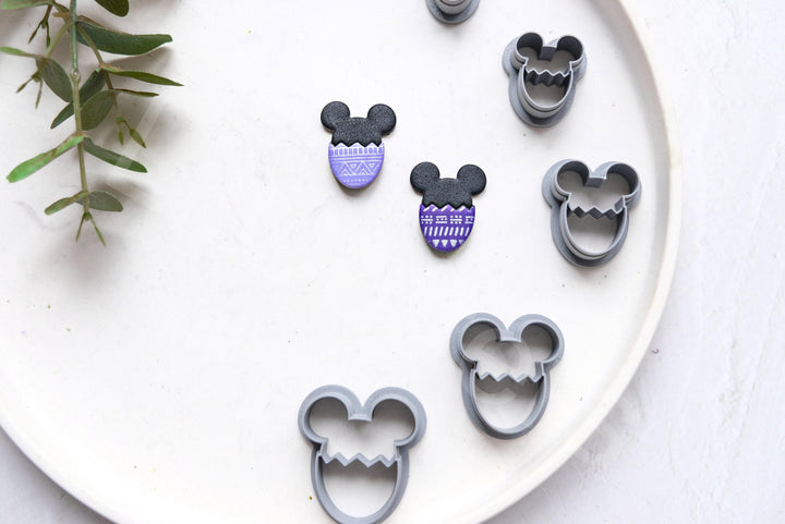 Mouse Easter Egg Cutter: Polymer Clay, Biscuit, Earring (20-40mm)