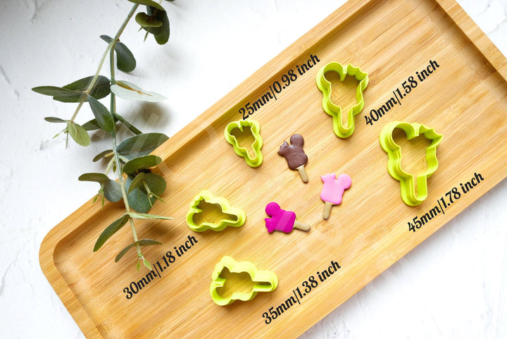 Mouse Ice Cream Polymer Clay Cutter: Earring & Cookie DIY
