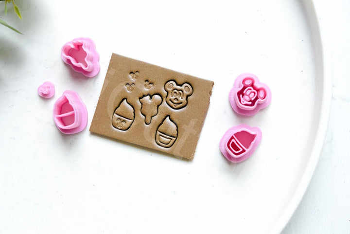 Polymer Clay Cutters Set (5pcs): Mouse, Cupcake, Ice Cream Earring Making Tools