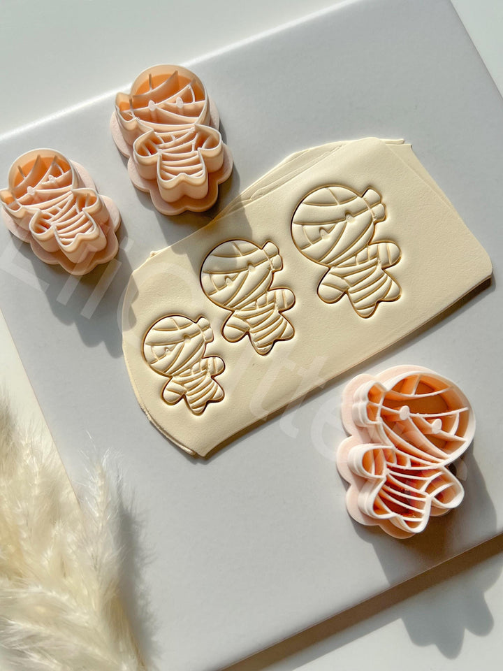 Mummy Halloween Clay Cutters: Polymer Clay Earring Tool