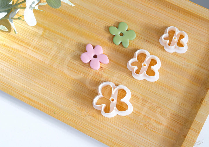 Floral Polymer Clay Cutter: DIY Flower Earrings, Cookie Fondant Tool